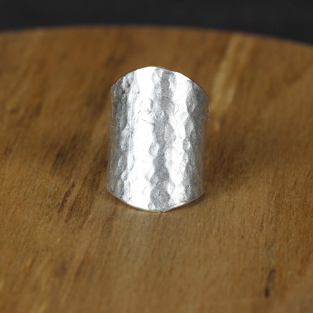Antik Gümüş Kaplama Ayarlanabilir Sade Tasarım Yüzük-65070